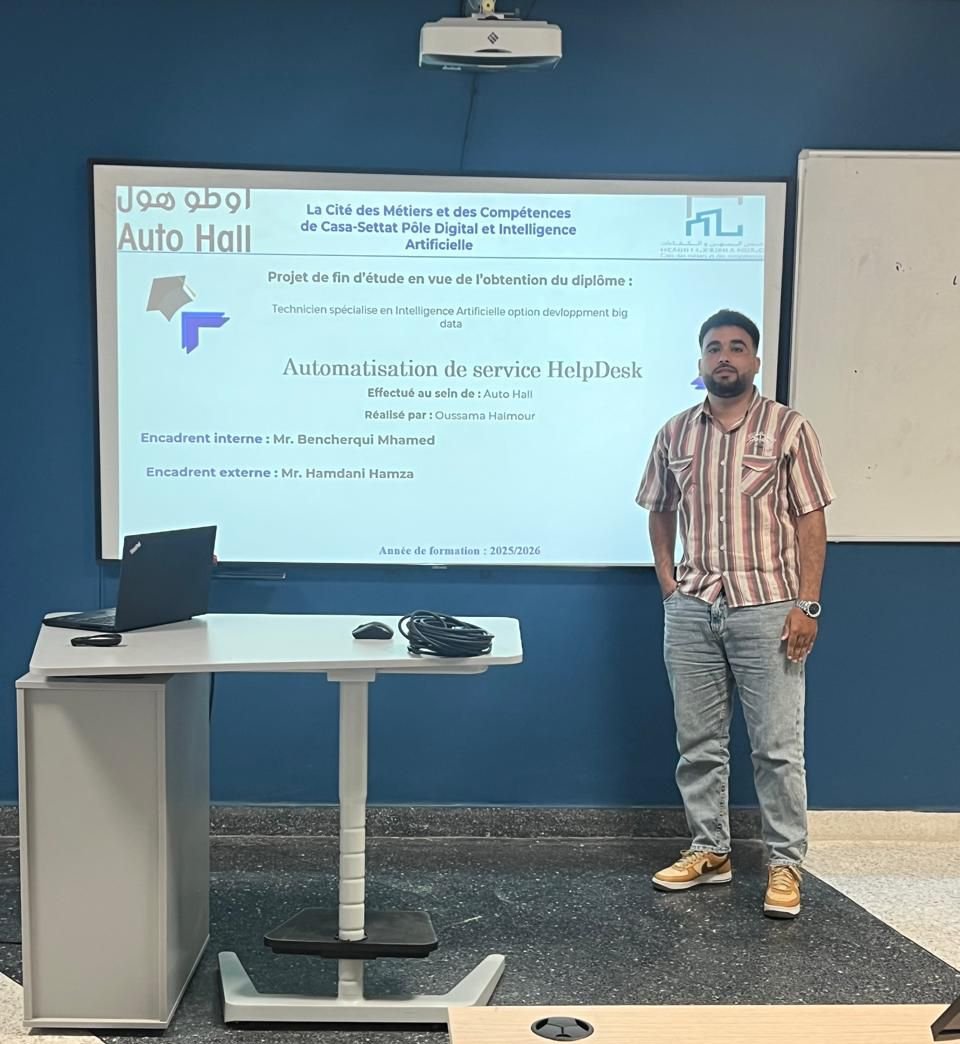 Soutenance de Fin de Formation – Automatisation de Service Helpdesk chez Groupe Auto Hall